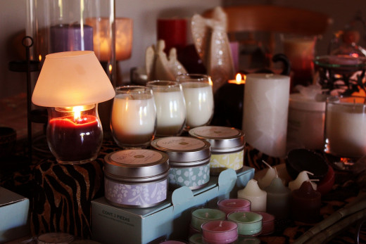 Decorative candles. 