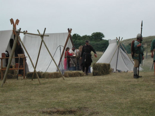 A Viking Camp Demonstration by Living History Reenactors