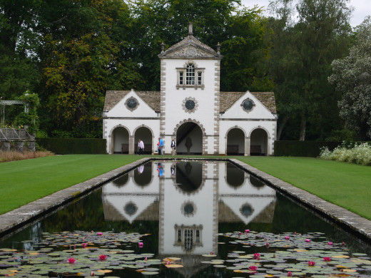 The Pin Mill reflected in the pond - September 3, 2015 