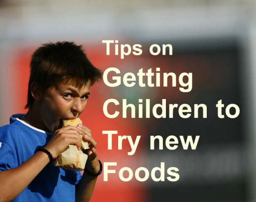 Tips on how to get children to try new foods, with examples of dishes that my children would eat at enjoy on a regular basis.