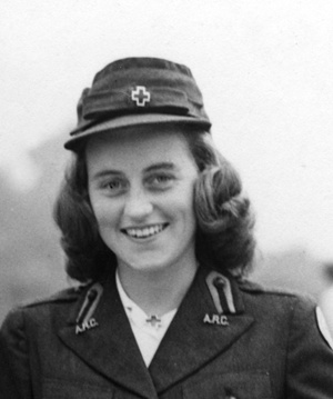 The Marchioness of Hartington (formerly Kathleen Kennedy) in London, wearing an American Red Cross uniform. Photograph in the John F. Kennedy Presidential Library and Museum, Boston http://www.jfklibrary.org/Asset-Viewer/2_EMsRKtaUe4N3hAs4p1DA.aspx