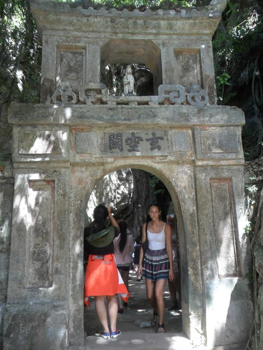 A stoned gate to the largest cave on Ngu Hanh Son Mount.