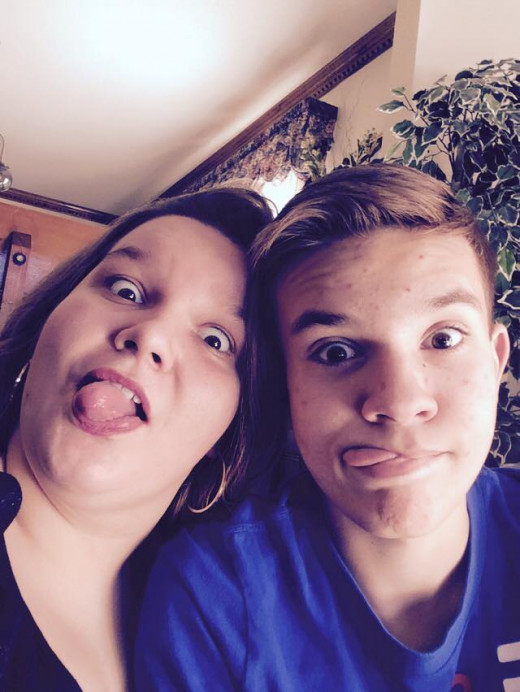 Sometimes, you just miss funny faces with your younger brother when you have been gone for so long.