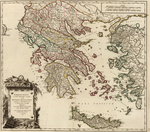 Ancient Greece extended over the borders of today's Greece, notably to Asia Minor as well as to the greater Mediterranean with settlements in Crimea, in southern Italy as well as in northern Africa.