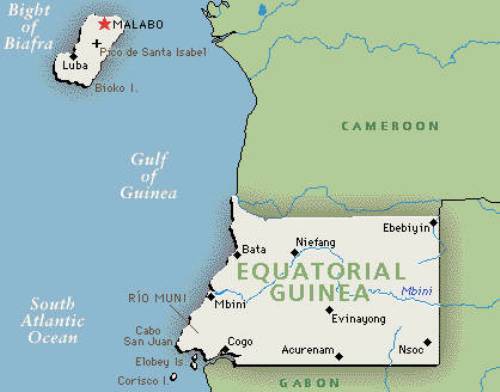 Map of Equatorial Guinea