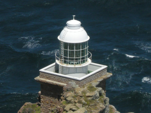 The lighthouse at Cape Point where the two oceans; Atlantic and Indian meet up