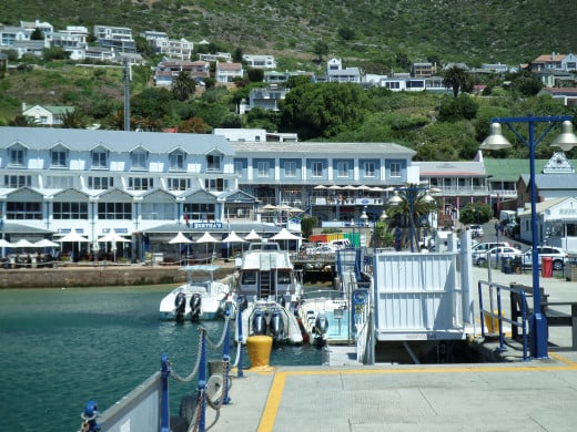 Simon's Town on the Pier across from the Cape Navy base. 