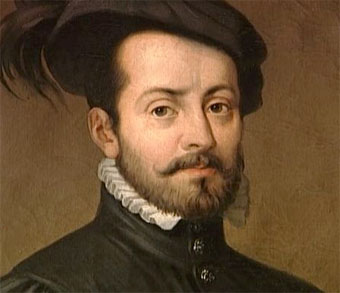 This is a portrait of Hernán Cortés.