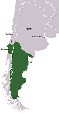 This shows the area of land that was being fought over during the Occupation of Araucania. 