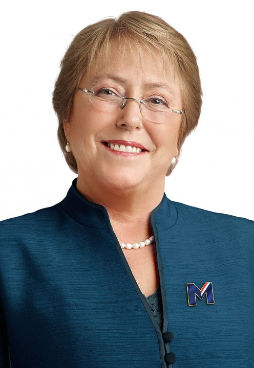 This is a photo of Michelle Bachelet, Chile's first female president.