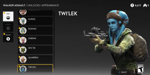 There are some alien head customization options for the Rebels at higher levels. Stormtroopers don't have aliens though, because of Space Nazis and all that.