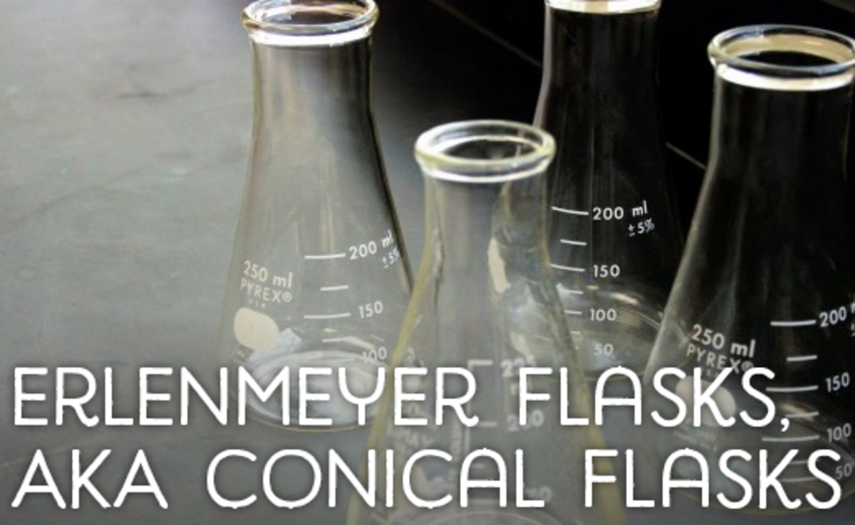 Erlenmeyer flasks, AKA conical flasks