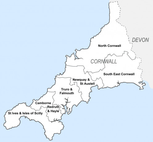 2010 general election.  Cornwall  has six parliamentary constituencies.