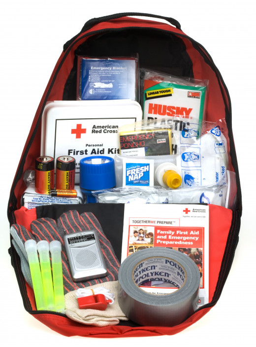 Standard emergency medical kit. 