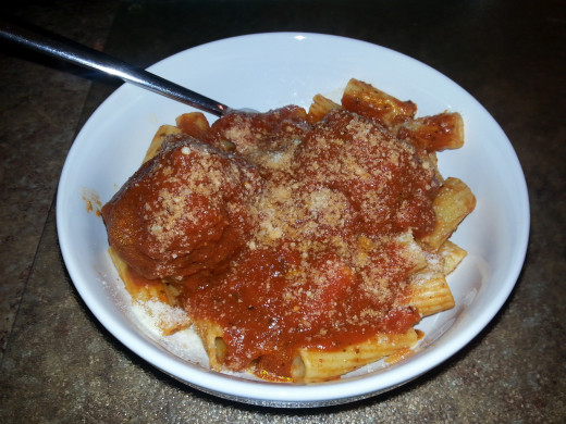Here it is in sauce with some rigatoni. Mangia!