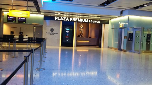 The entrance to the lounge