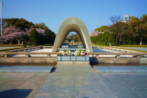 Monument to the losses from atomic bombing in Hiroshima.
