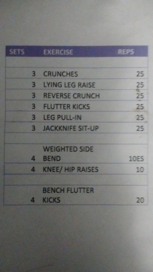 This is a sample workout plan that will strengthen and tone the core.
