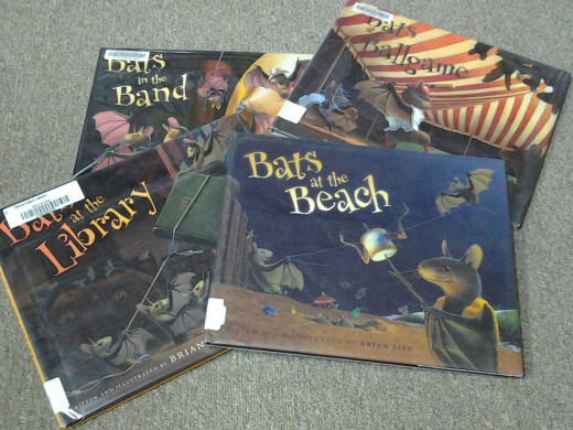 Brian Lies' four bat books at our local public library