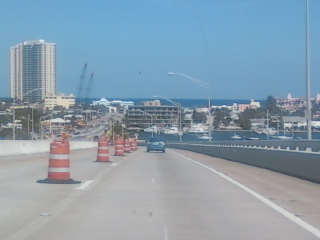 My favorite view...the ocean as I head back home over the bridge