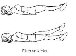 This is a laying alternative to the above flutter kicks.
