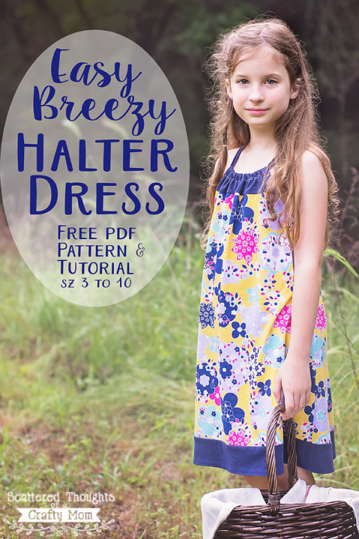 An easy to sew Halter Neck Dress Sewing Pattern