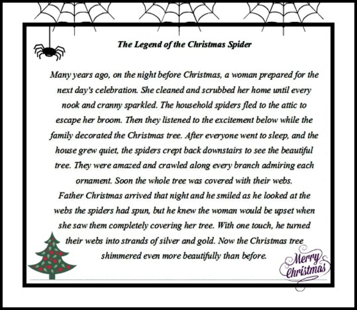 The Story of The Little Christmas Spider. Video Tutorial On How To Make