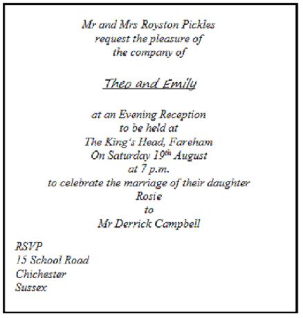 Wedding invitation etiquette, when inviting guests only to the wedding reception.