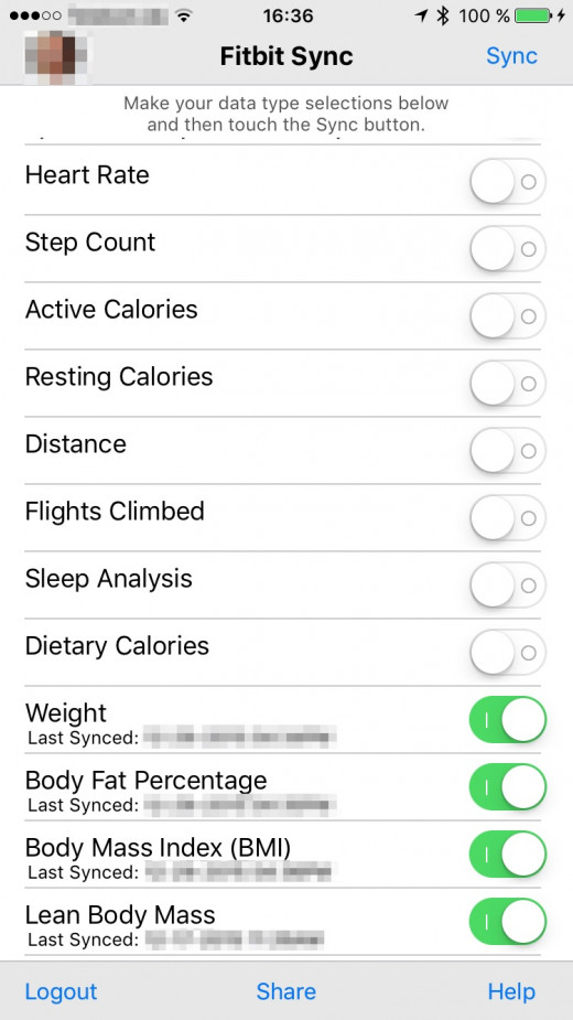 Syncing Fitbit Scale data with "Fitbit Sync" App