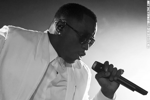 Sean Combs in performance mode