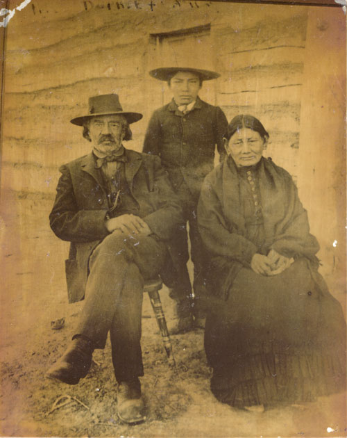 Fred Dupree, his wife Mary Good Elk Woman and their grandson