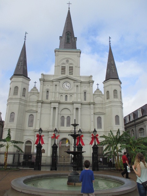 St. Paul's Cathedral, across the square from New Orleans Famous Beignets and Coffee