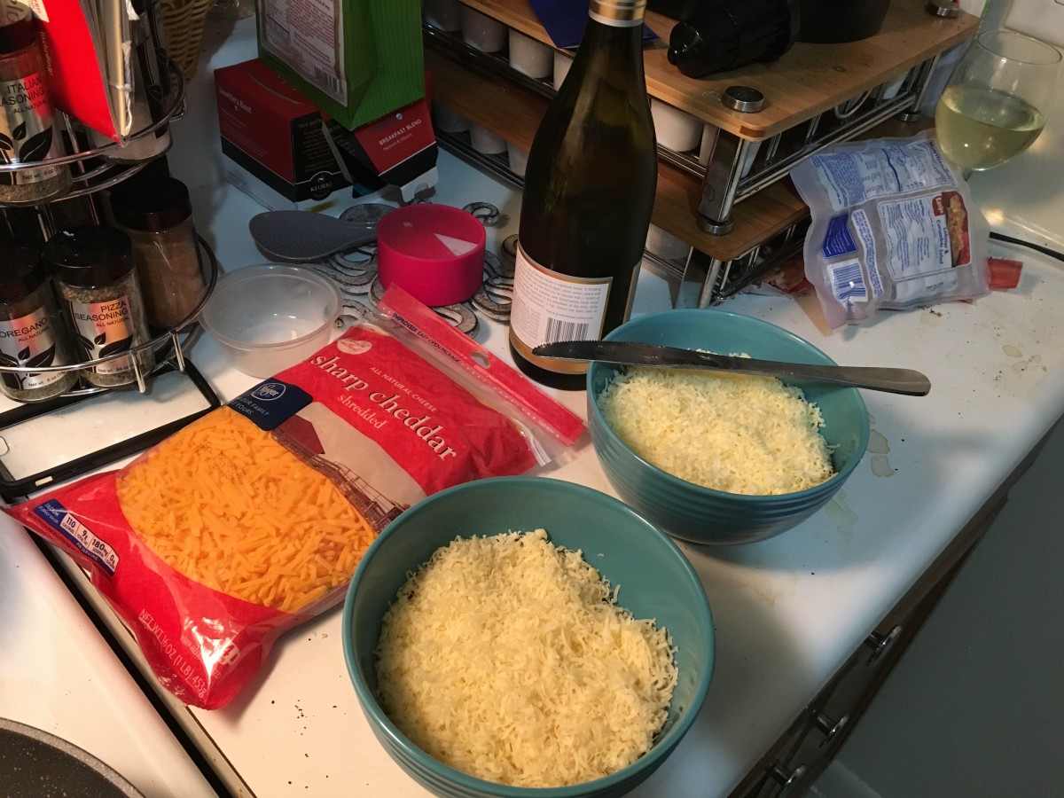 There is a lot of cheese in this recipe. 