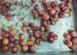 Sweet and Savory Roasted Red Grapes