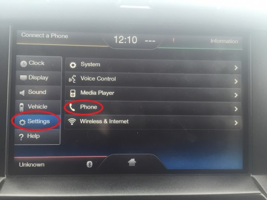 Tap "Settings" and then tap "Phone" in the menu on the right side of the screen.