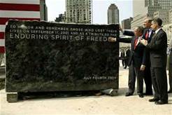 The hewn stone at ground zero
