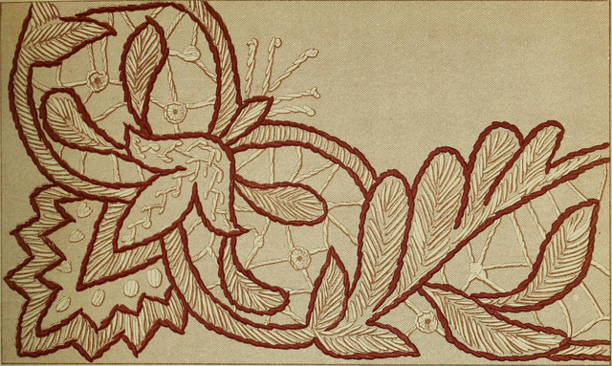 Linen embroidery circa 1882