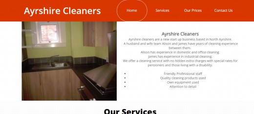 Ayrshire Cleaners Website