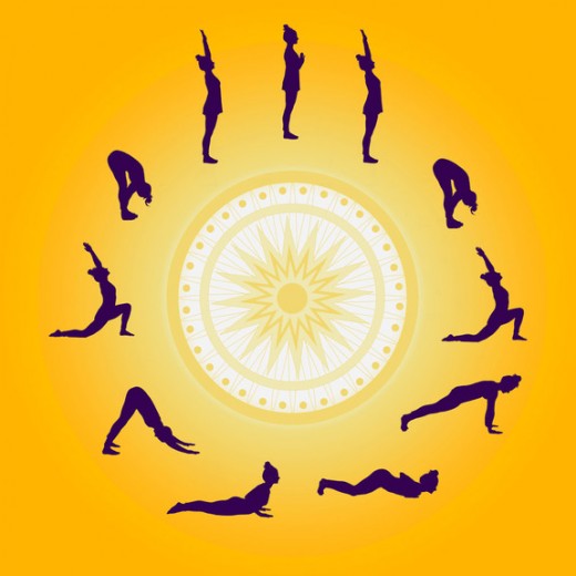 The Surya Namaskar, or Sun-Salutation.