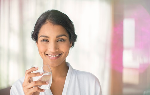drinking water prevents pimples.