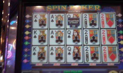 Dealt Wild Royal on a 9 play spin poker