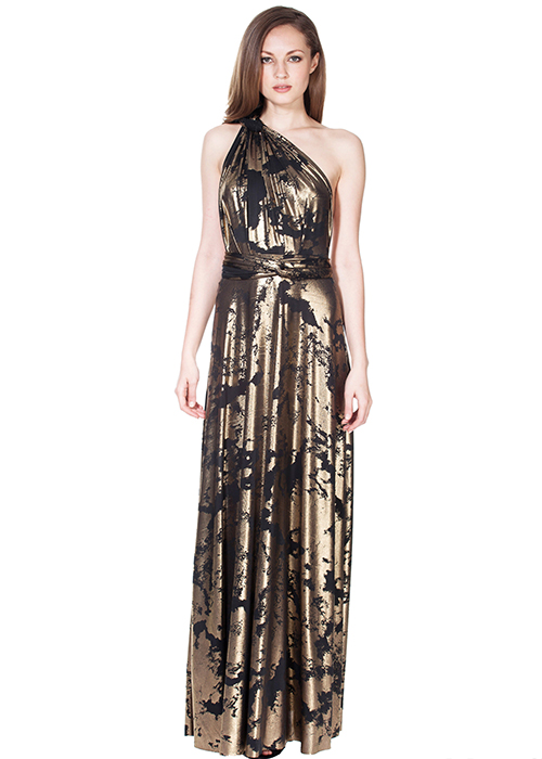 Depending on if the wedding's going to be semi formal or black tie and take place in the evening, this dress has versatility. 