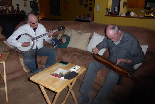 Cousins making music