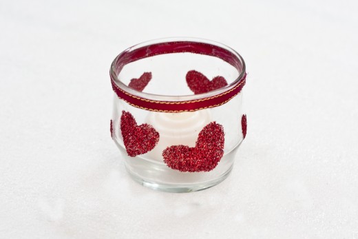 This is what your finished votive candle holder will look like