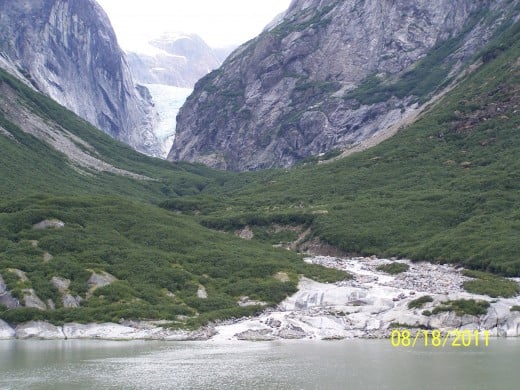 GLOBAL WARMING IS HAVING ITS EFFECT - THIS GLACIER USE TO REACH THE SEA