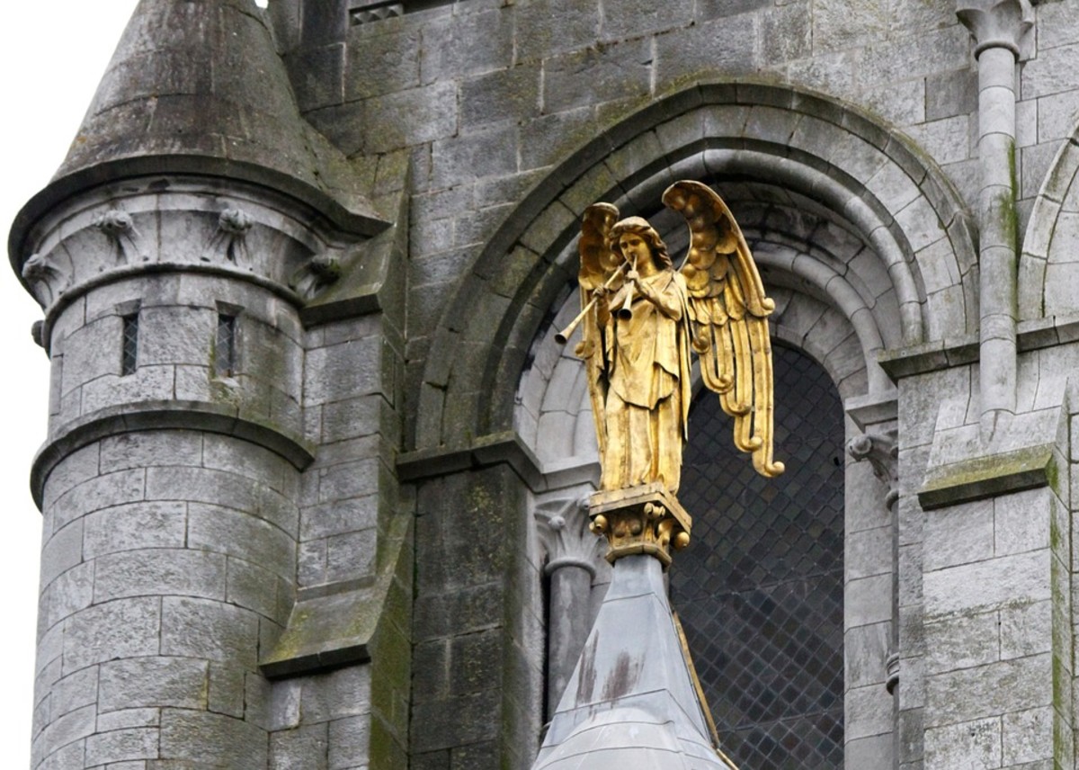 Golden Angel at a church in Ireland.