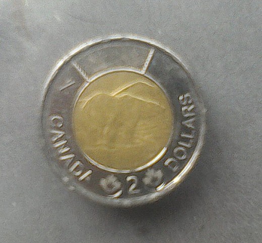 Canadian two dollar coin ... lovingly called a twooney.
