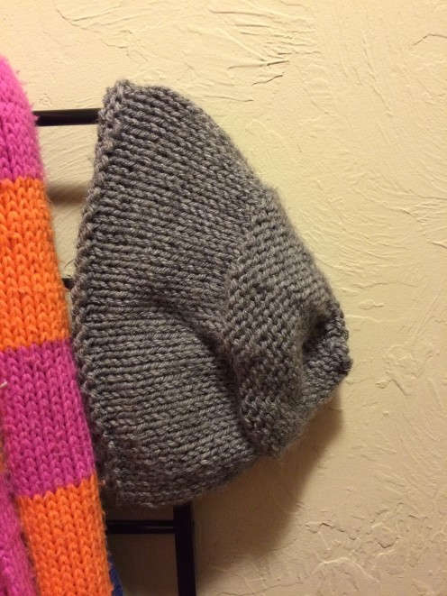 A picture of the hat my husband and I made together. This is the perfect Valentine's Day gift for your man!