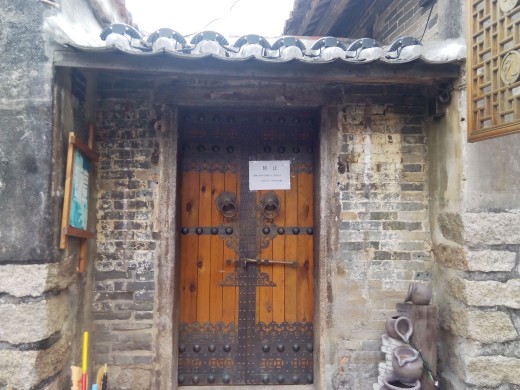 Entrance to a house in Dapeng Ancient Fortress, China