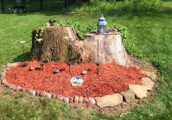 DIY: Sidhe (fairy) mounds out of tree stumps